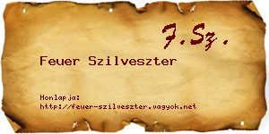 Feuer Szilveszter névjegykártya